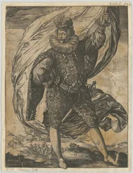 Standing Standard Bearer, Head Turned to the Left