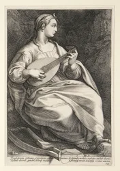 Terpsichore, Plate 5 from the Series The Nine Muses