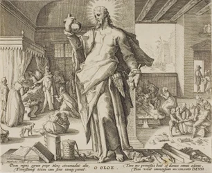 The Physician Considered as God (plate one from Allegories of the Medical Profession)