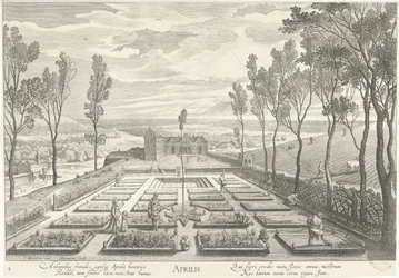April, with a Company in a Garden