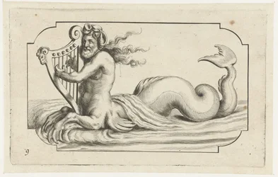 Triton Playing a Harp (Nouveau Livre des Dieux et Déesses de la Marine)