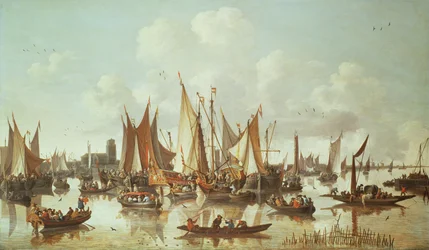Dutch Ships at Dordrecht Harbour
