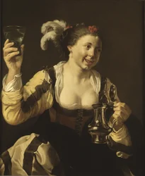 A Girl Holding a Glass, c.1620