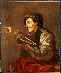A Seated Lutanist Pointing