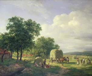 Wooded Landscape with Haymakers, 1822
