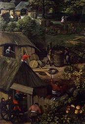 Autumn harvest landscape (detail)