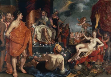Hermes presenting Pandora to King Epimetheus, 1611