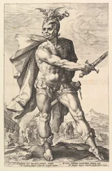 Mucius Scaevola, from the Series The Roman Heroes