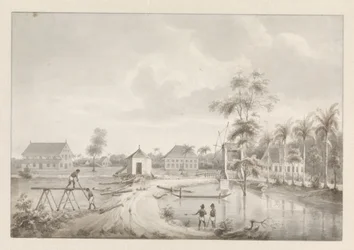 View of a Plantation, Possibly Rust en Werk
