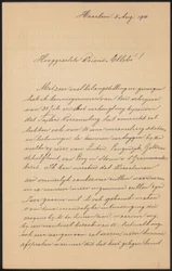 Letter to August Allebé