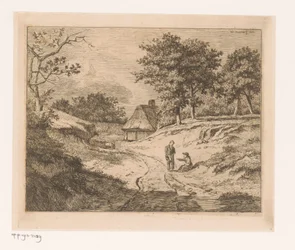 Landscape with Person Showing Another the Way
