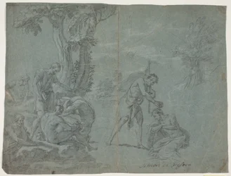 The Baptism of Christ. Antique Study after a Representation by Simone Cantarini