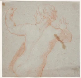 Nude Woman with Outstretched Arms, Seen from the Back (A Fleeing Nymph)