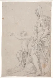 Standing Soldier and Kneeling, Pointing Youth