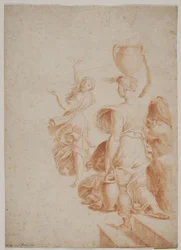 Study after Raphael: "The Fire in the Borgo" (The Two Water Bearers and the Figure on the Far Right)