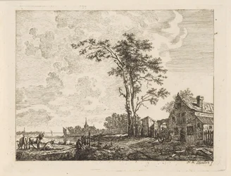 Landscape with House by a River