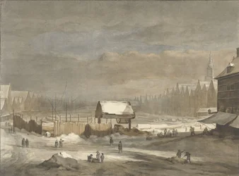 The Damrak in Winter