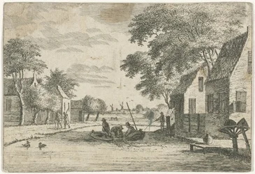 Village Scene with Fishermen