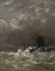 Lighthouse in Breaking Waves