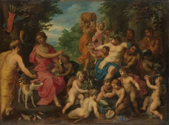 Diana Offered Wine and Fruit by Bacchus and His Retinue