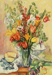 Iris and Tulips