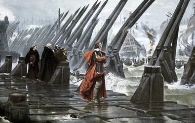 Cardinal Richelieu on the Sea Wall at La Rochelle