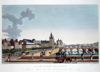 View of the Flower Market by the Palais de Justice
