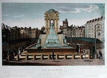 View of the Marche des Innocents, engraved by Eugene Dubois, c.1815-20
