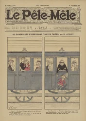 The danger of ready-made expressions. Illustration for Le Pele-Mele, 1902