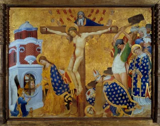 Altarpiece of Saint Denis for the church of the Chartreuse of Champmol Scene of crucifixion and decollation of Saint Denis of Paris