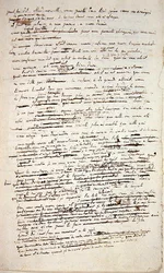 A page of the original manuscript of 