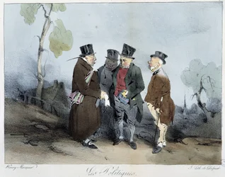 The Politicians - in “Esquisses parisiennes” by Henri Monnier, ed. Delpech, Paris