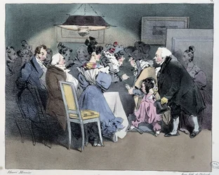 The Visits - in “Esquisses parisiennes” by Henri Monnier, ed. Delpech, Paris