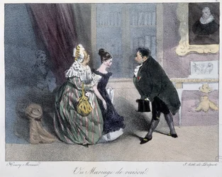 Un mariage de reason - in "Esquisses parisiennes" by Henri Monnier, ed. Delpech, Paris