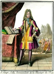 Portrait of Jean Baptiste Lully (Engraving by Henri Bonnart)
