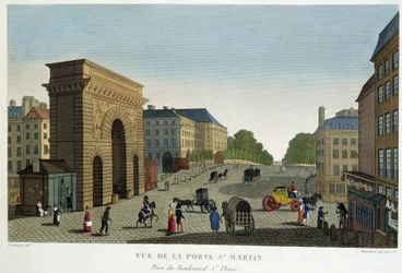 View of the Porte St Martin - in 