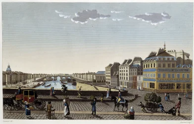 Paris, the Pont Notre-Dame - in “Vues de Paris” by Courvoisier