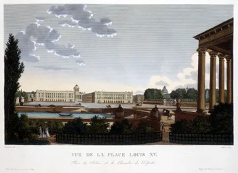View of Place Louis XV - Paris by Courvoisier