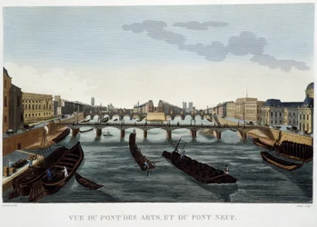View of the Pont des Arts and the Pont Neuf - by Courvoisier