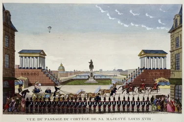 View of the passage of the cortege of his majestic Louis XVIII on May 3