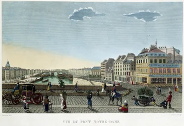 View of the Notre-Dame Bridge - in 
