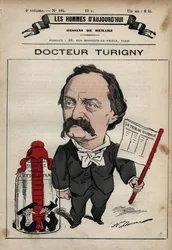 Cartoon of Jean Prosper Turigny from 