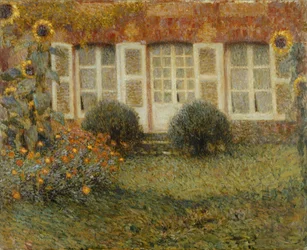 Pavilion House with Sunflowers