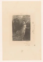 Nymph Fleeing from Satyr