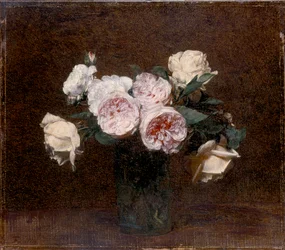 Still Life: pink, white and yellow Roses, 1894