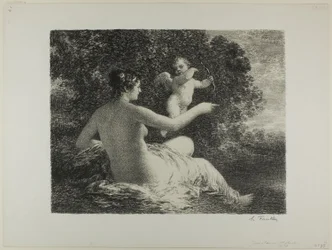 Venus and Cupid, Large Plate
