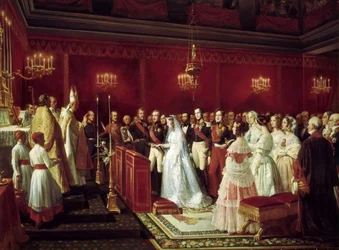 Marriage of Princess Victoria of Saxe-Coburg and Prince Louis, Duke of Nemours at Saint-Cloud