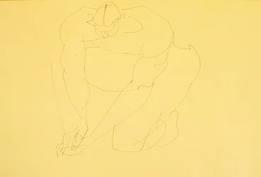 Nude Male Kneeling II