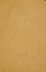 Half-length female nude