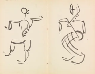 Male and Female Dancing Figures
